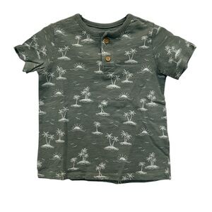 Little Co. by Lauren Conrad Green Short Sleeve Tee with Tree Print